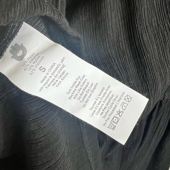 NWT Spiritual Gangster Zella Romper SMALL Black Floral Gauzy Embroidered Crinkle - Picture 9 of 11